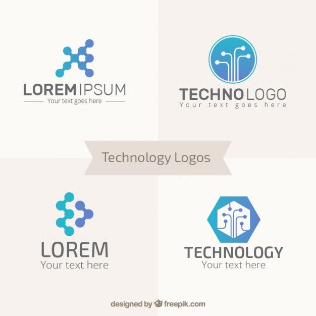 626x626 Blue Technology Logos Free Vector Detali Technology Logo