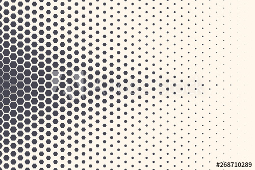 500x334 Hexagon Vector Abstract Geometric Technology Background Halftone