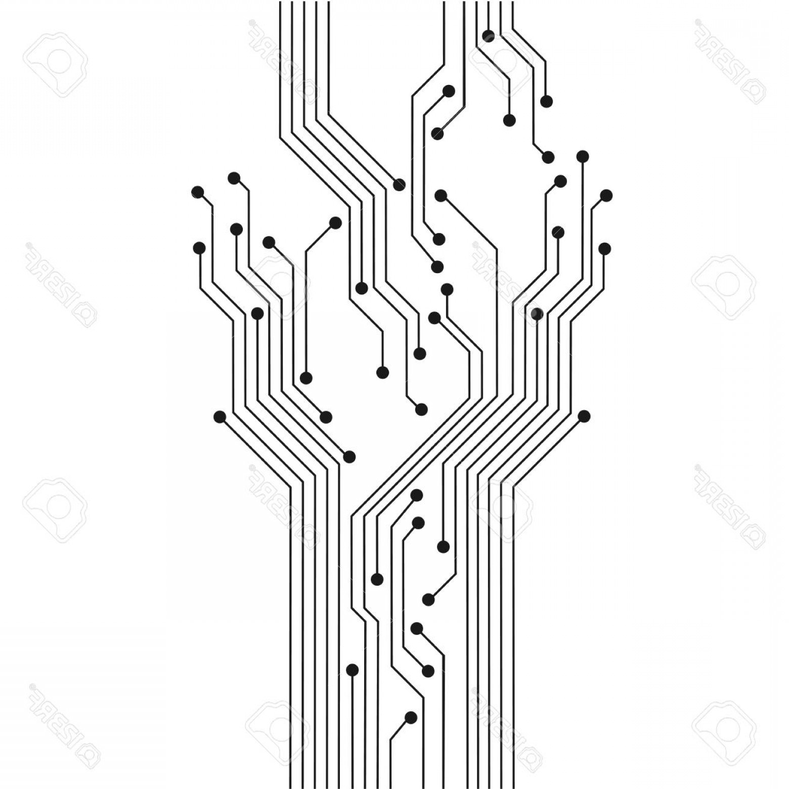 1560x1560 Photostock Vector Abstract Circuit Tree Board Technology Modern