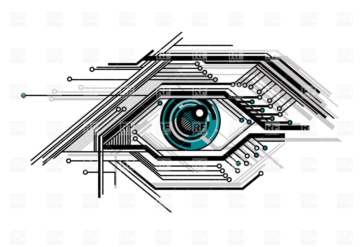 1200x815 Abstract Conceptual Tech Stylized Eye Vector Image Of Objects