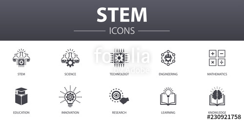 500x250 Stem Simple Concept Icons Set Contains Such Icons As Science