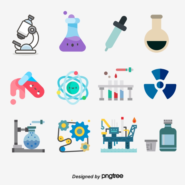640x640 Biological Technology, Technology Vector, Icon Combinations, Flask
