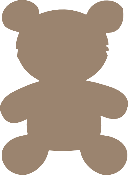 432x592 Teddy Bear Silhouette Png Vector, Clipart
