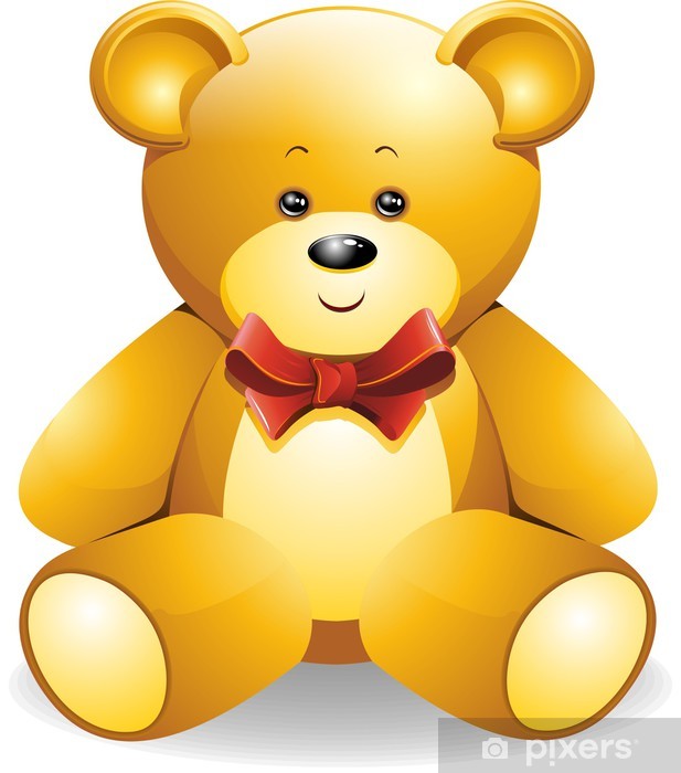 Orsetto Peluche Con Fiocco Teddy Bear Vector Wall Mural Pixers 617x700 Orsetto Peluche Con Fiocco Teddy Bear Vector Wall Mural Pixers