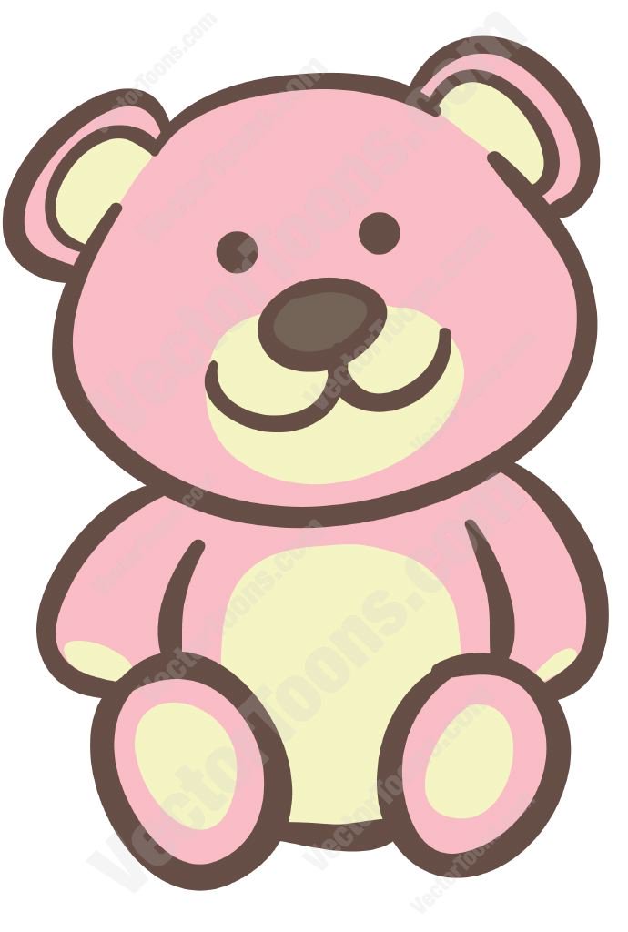 Pink Teddy Bear Vector Clip Art Cartoon 690x1024 Pink Teddy Bear Vector Clip Art Cartoon