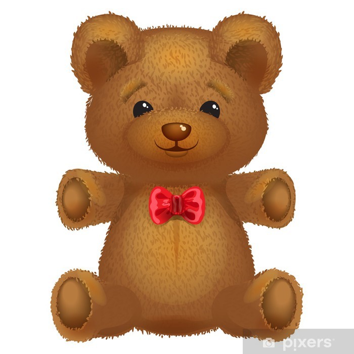 Teddy Bear Vector Brown With A Red Bow Sticker We 700x700 Teddy Bear Vector Brown With A Red Bow Sticker We