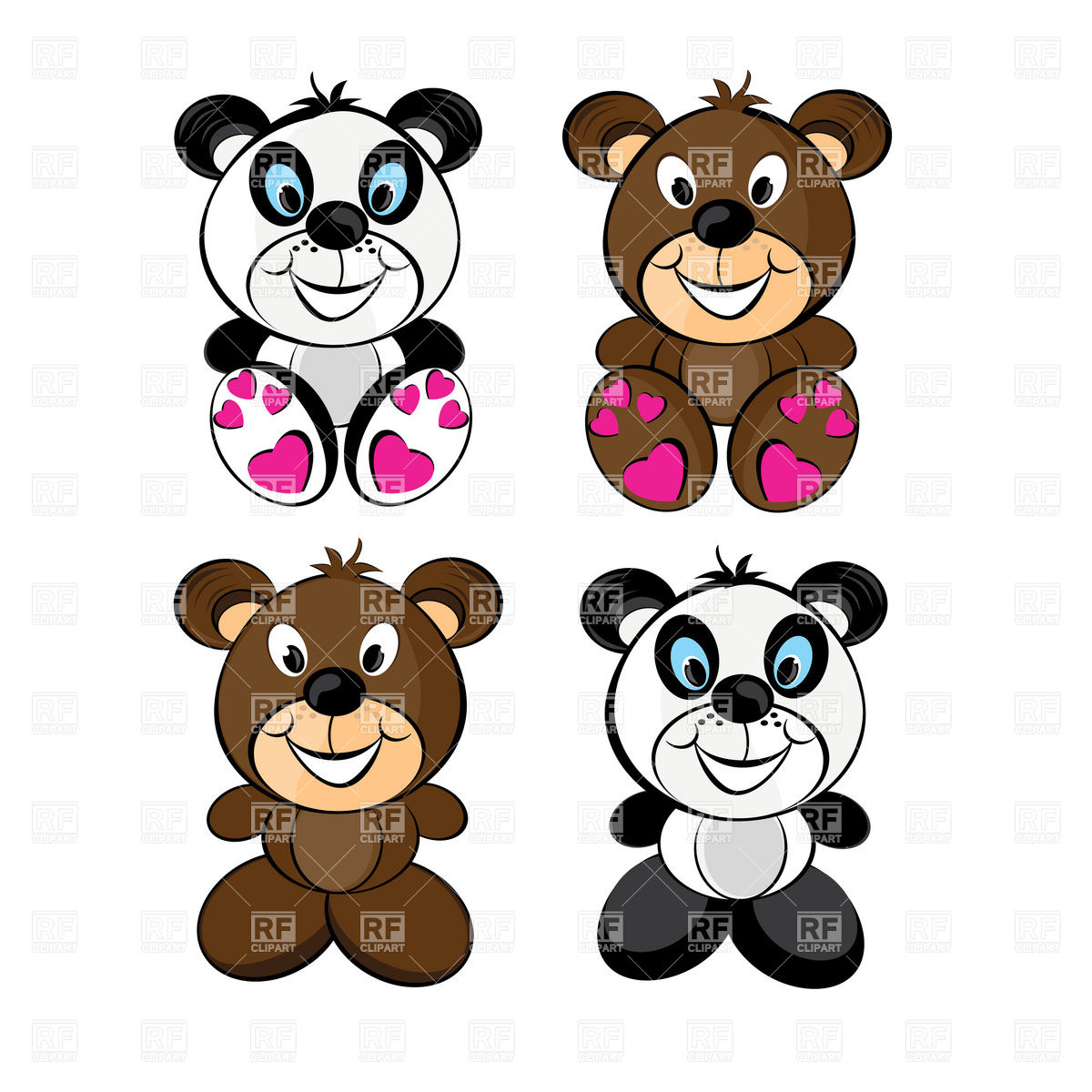 Teddy Bears Set Vector Image Of Plants And Animals Dvarg 1200x1200 Teddy Bears Set Vector Image Of Plants And Animals Dvarg