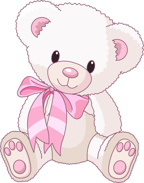 500x635 Download Cute Baby Girl Cute Teddy Bear Vector Clipart Png Free