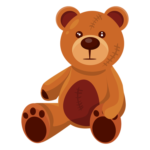 512x512 Old Teddy Bear Illustration