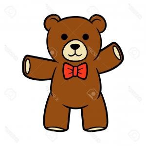 300x300 Photostock Vector Cartoon Teddy Bear Vector Illustration Handandbeak