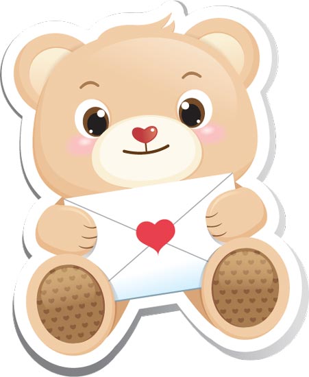 451x550 Cartoon Teddy Bear Vector Stickers