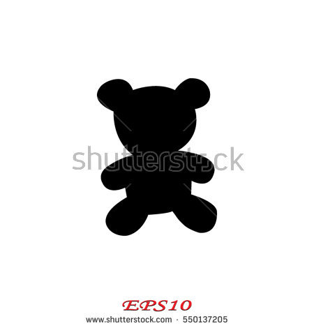 450x470 Teddy Bear Silhouette Vector