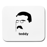190x190 Teddy Roosevelt Vector Art American Superman Mouse Pad Spreadshirt
