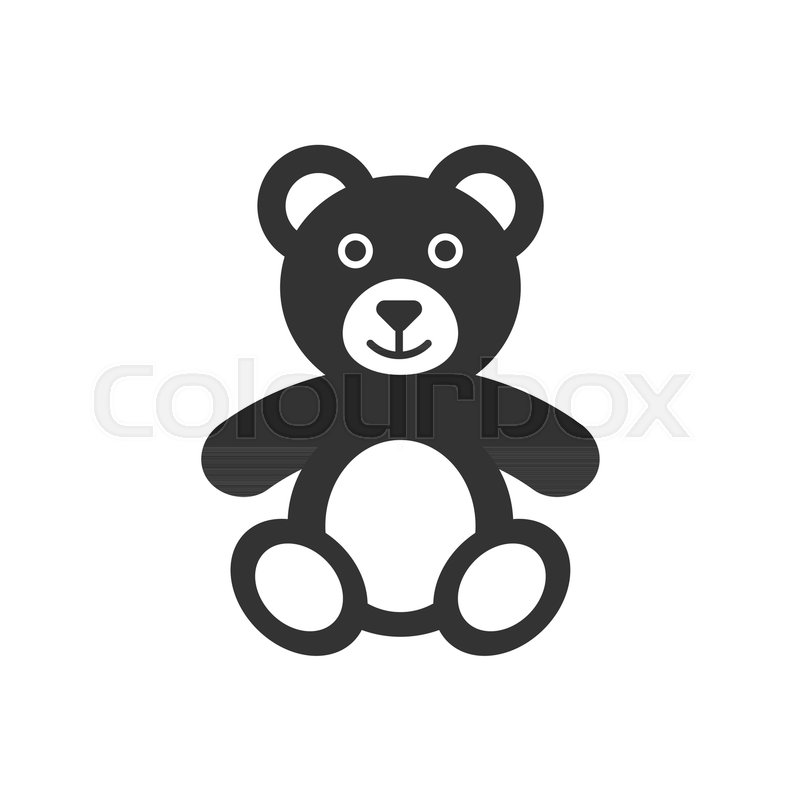 800x800 Teddy Bear Plush Toy Icon Vector Stock Vector Colourbox