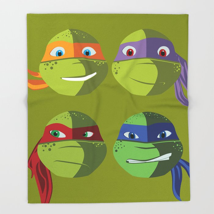 700x700 Teenage Mutant Ninja Turtles Vector Art Throw Blanket