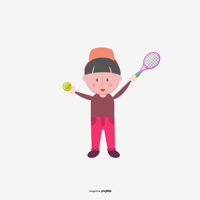 640x640 Playing Tennis Teenager, Vector Material, Tennis, Playing Tennis