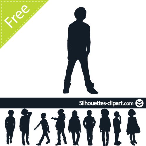 500x500 Teenager Vector Silhouette Silhouettes Clipart Silhouettes