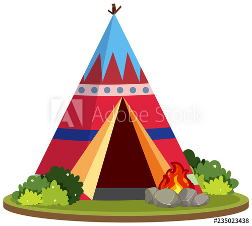 500x448 A Colourful Teepee Tent