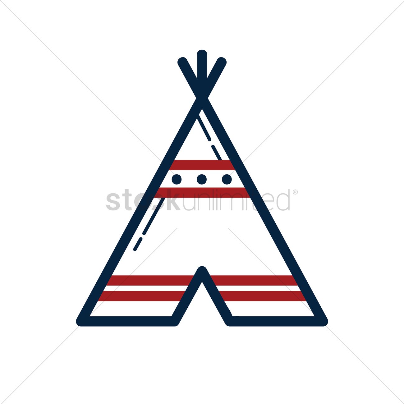 1300x1300 Teepee Vector Image
