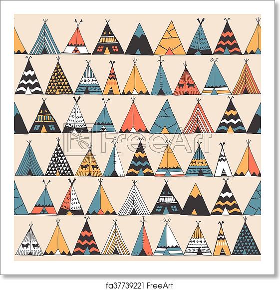 561x581 Free Art Print Of Teepee Illustration In Vector Teepee