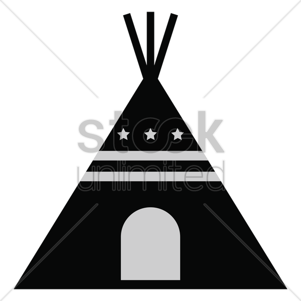 600x600 Teepee Tent Vector Image