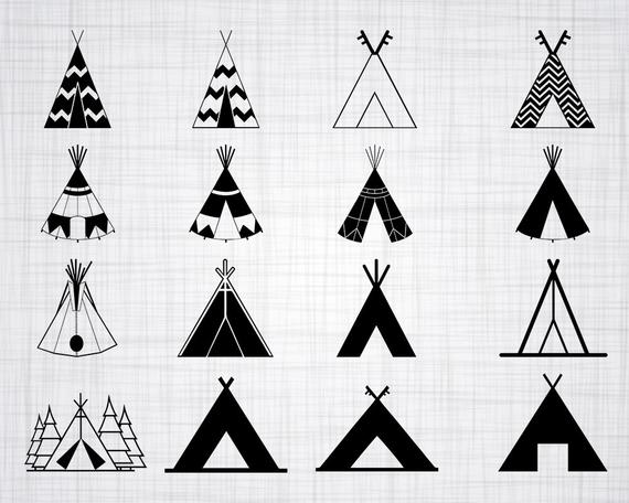 570x456 Tipi Teepee Tipi Clipart Teepee Clipart Tipi Cut Etsy