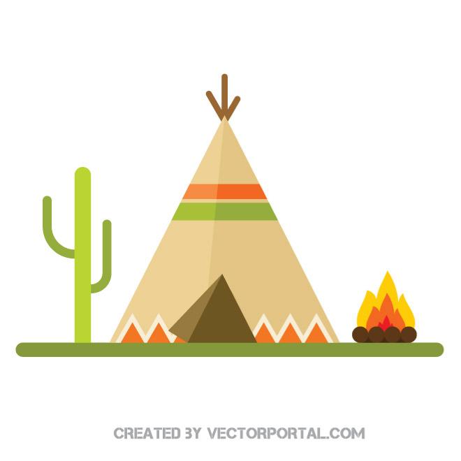 660x660 Tipi Tent Vector Image