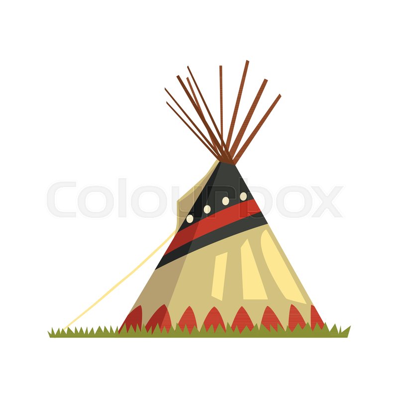 800x800 Teepee, Tent Or Wigwam Native American Stock Vector Colourbox