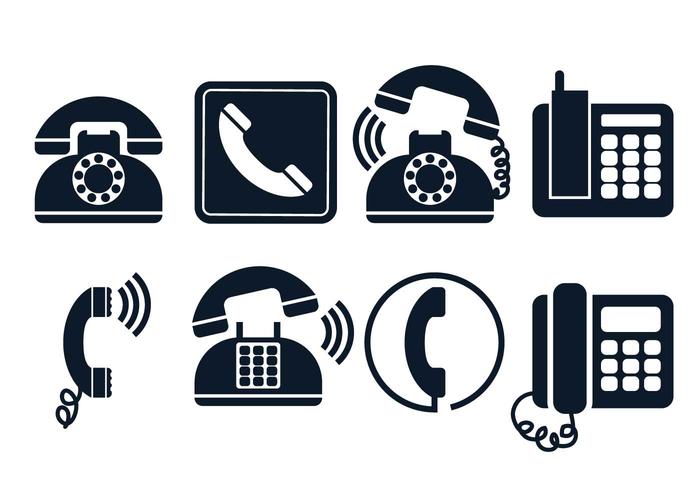 700x490 Tel Icon Vector Set