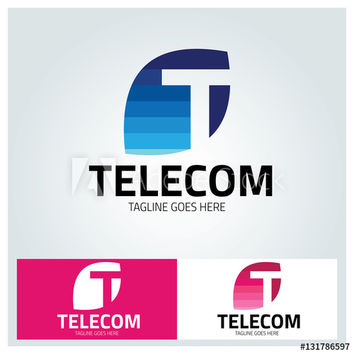 500x500 Telecom Logo Design Templateletter T Logo Design Symbolvector