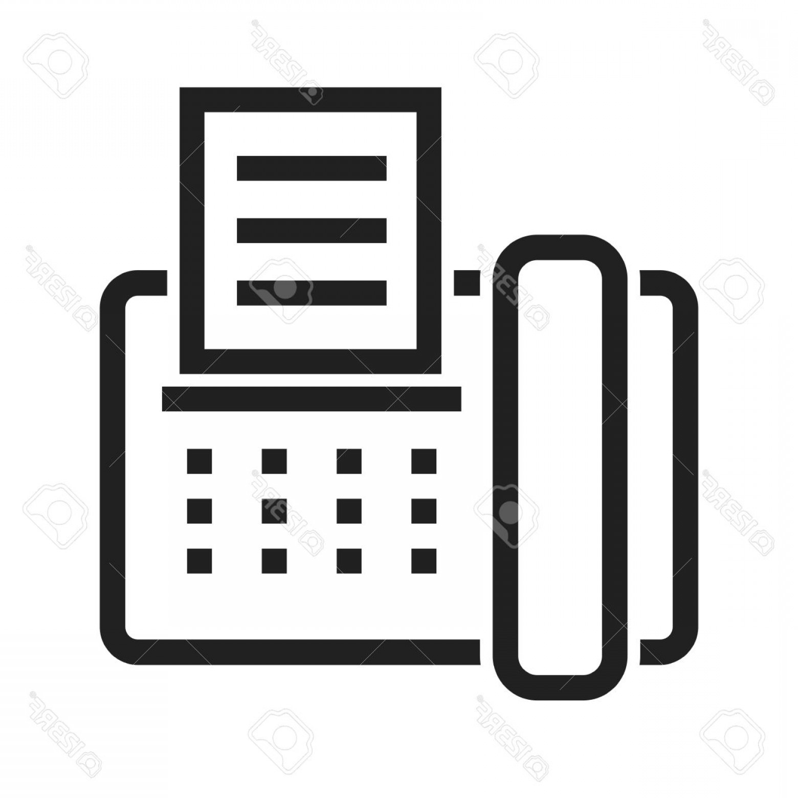 1560x1560 Photostock Vector Fax Machine Telephone Icon Vector Image Can Also