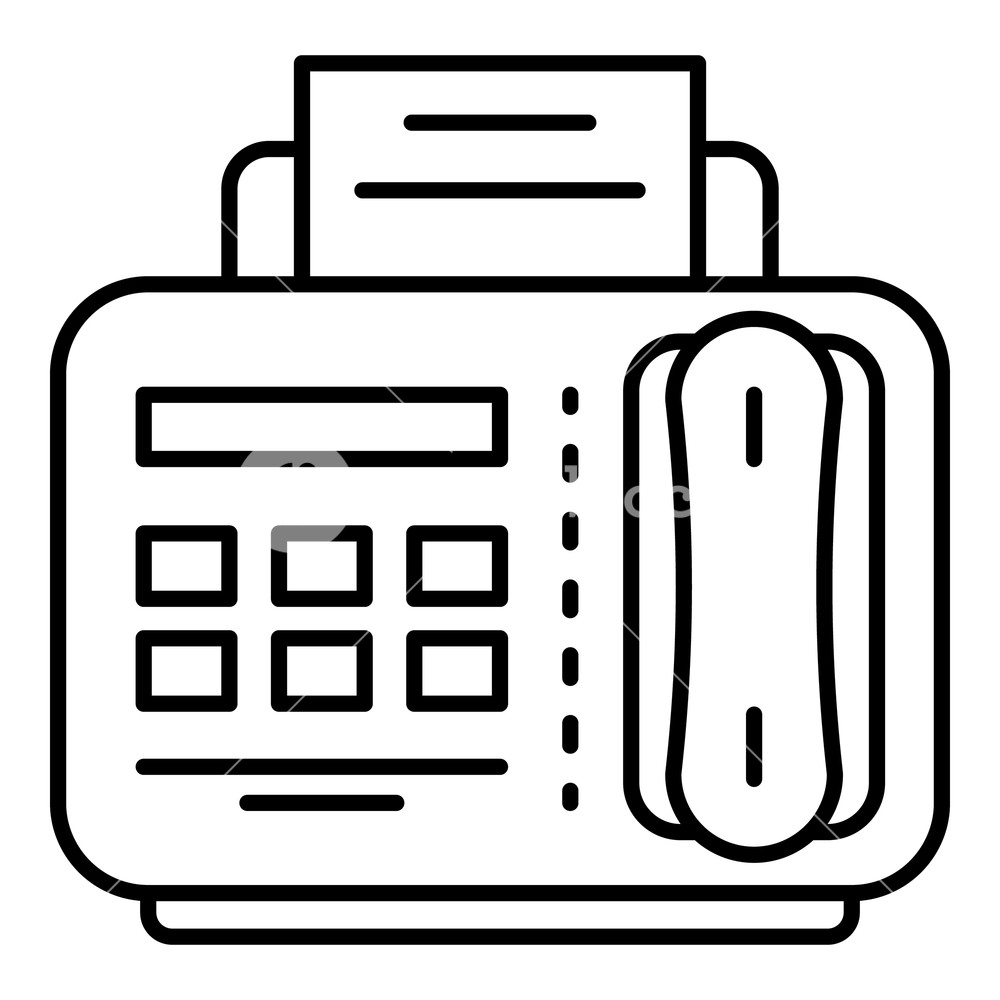 1000x1000 Fax Telephone Icon Outline Fax Telephone Vector Icon For Web