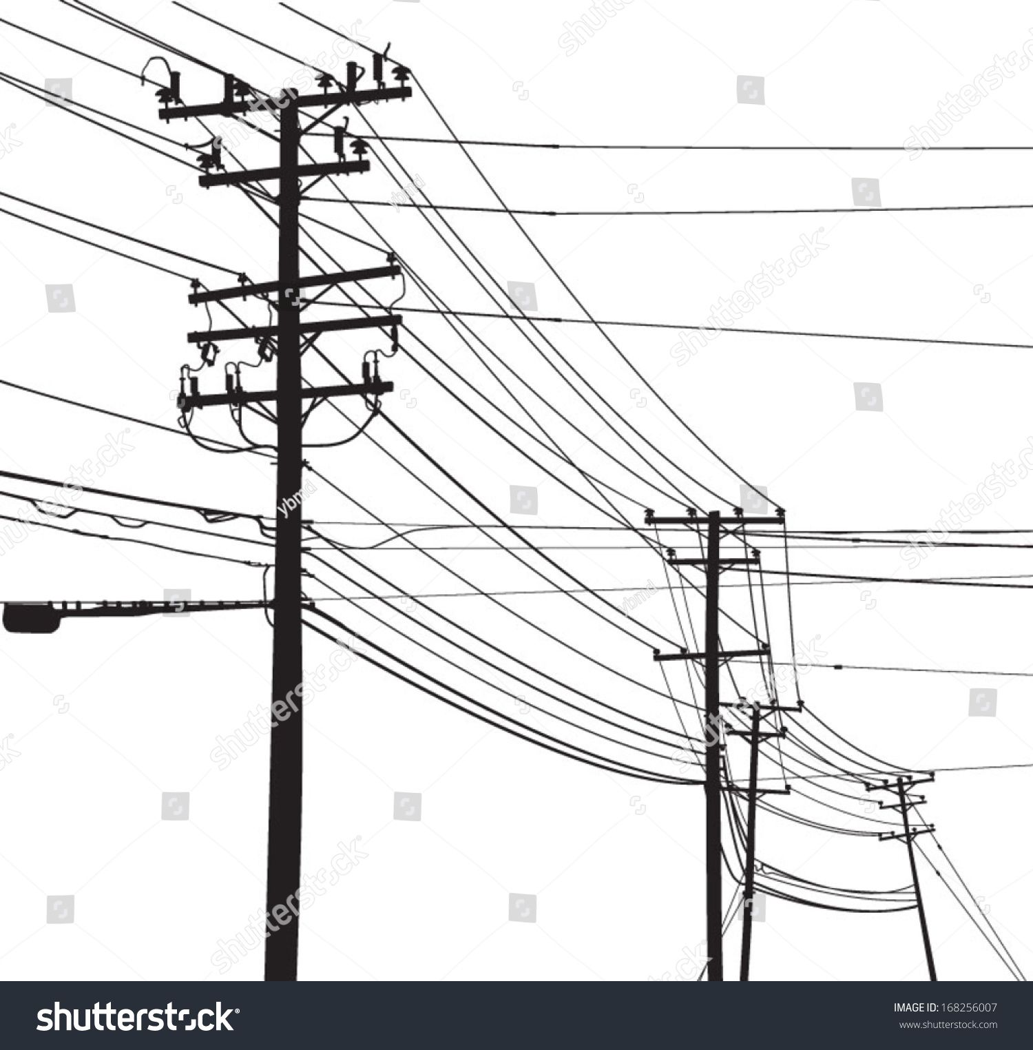 Vector Silhouette Of Telephone Poles And Utility Poles 1500x1524 Vector Silhouette Of Telephone Poles And Utility Poles