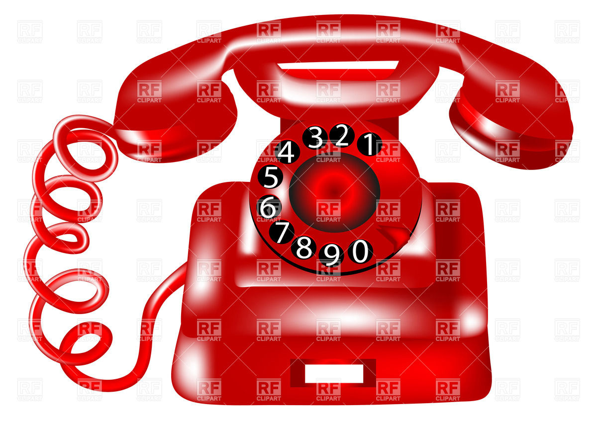 1200x849 Red Rotary Dial Telephone Vector Image Of Objects Arkela