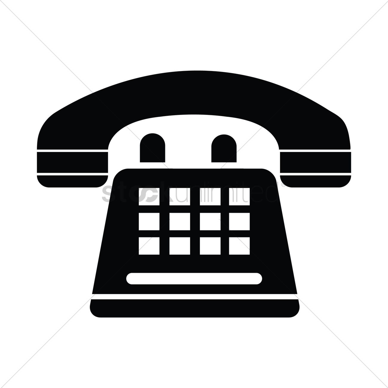 1300x1300 Silhouette Of A Telephone Vector Image
