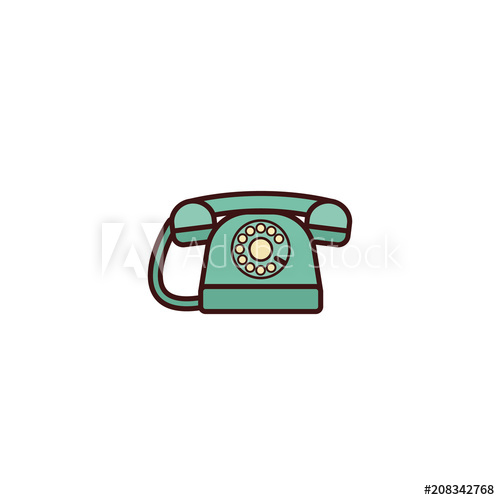Telephone Vector Retro Phone Outline Furniture Icon In Flat 500x500 Telephone Vector Retro Phone Outline Furniture Icon In Flat