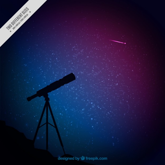 Telescope Silhouette And Starry Sky Background Vector Free Download 626x626 Telescope Silhouette And Starry Sky Background Vector Free Download