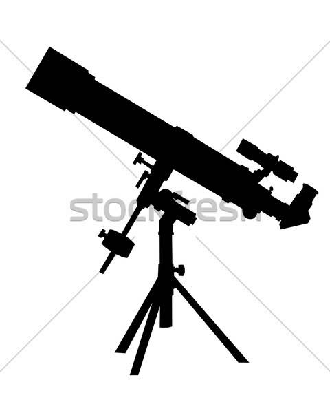 Black Silhouette Of A Telescope Vector Illustration Yura 480x600 Black Silhouette Of A Telescope Vector Illustration Yura