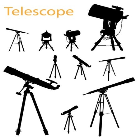 Vector Telescope Silhouette Set Royalty Free Vector Graphics 450x450 Vector Telescope Silhouette Set Royalty Free Vector Graphics