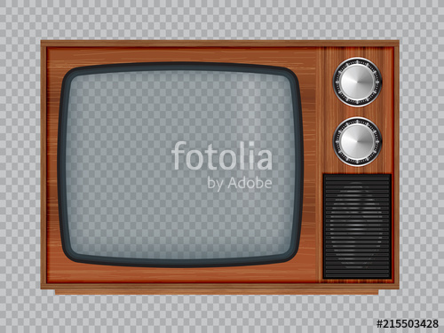 500x375 Old Wooden Television Vector Retro Television Mock Up
