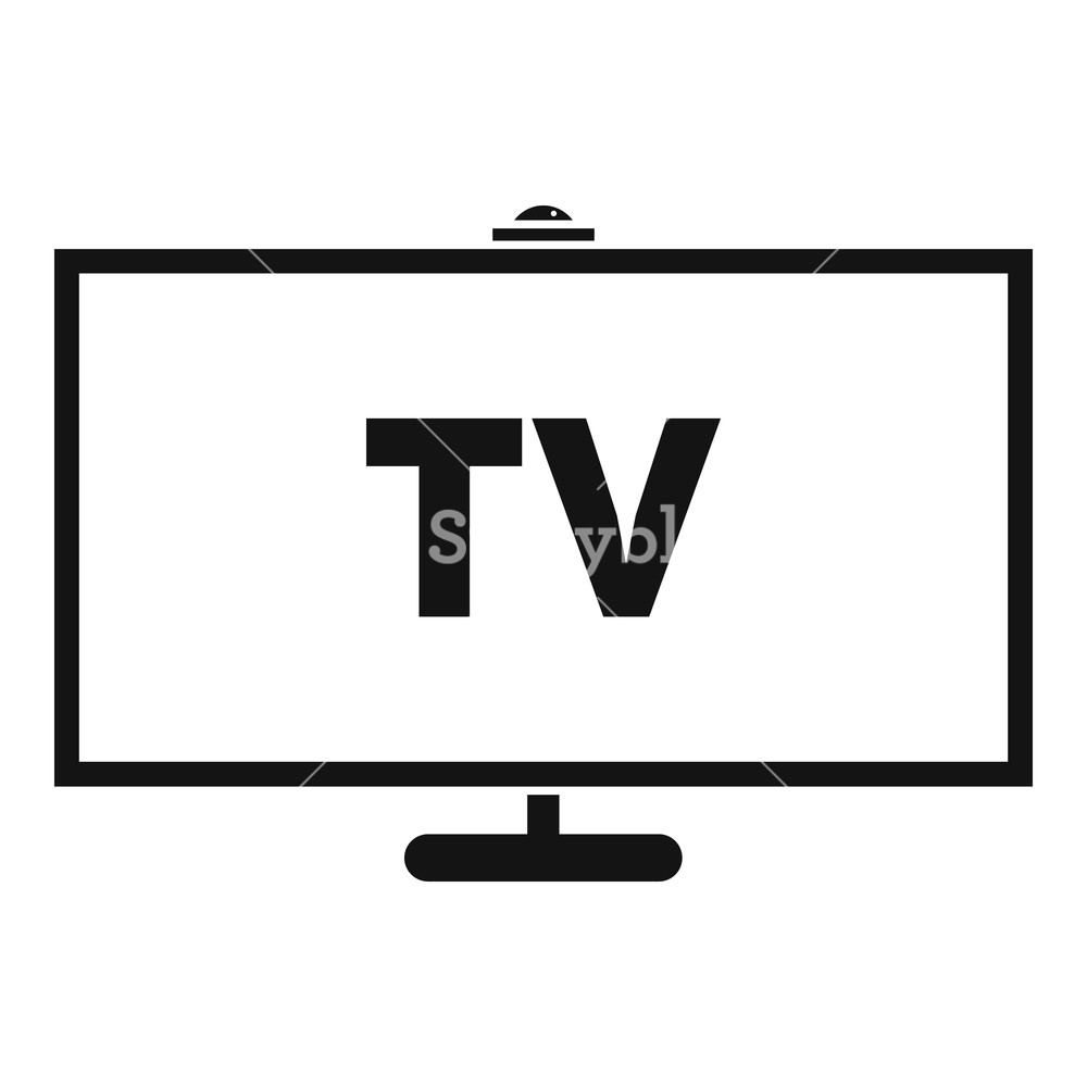 1000x1000 Television Icon Simple Illustration Of Television Vector Icon