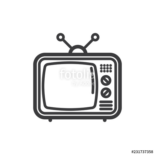 500x500 Television Vector Icon Stock Image And Royalty Free Vector