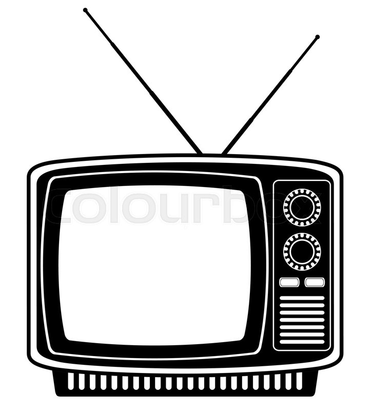 723x800 Tv Old Retro Vintage Icon Stock Vector Stock Vector Colourbox
