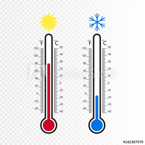 500x500 Meteorology Thermometers Isolated Cold And Heat Temperature