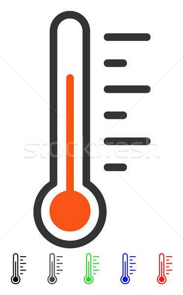 372x600 Temperature Level Flat Icon Vector Illustration Victor Ivlichev