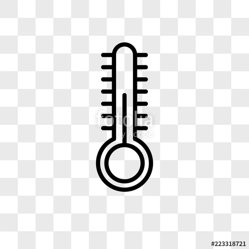 500x500 Temperature Vector Icon Isolated On Transparent Background