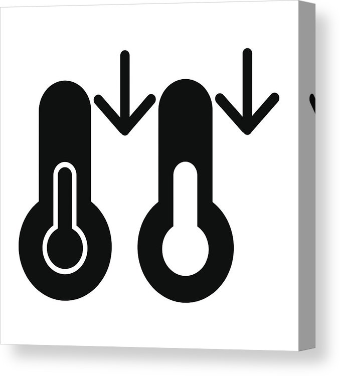 678x750 Decrease In Temperature Vector Icon Black And White Thermometer