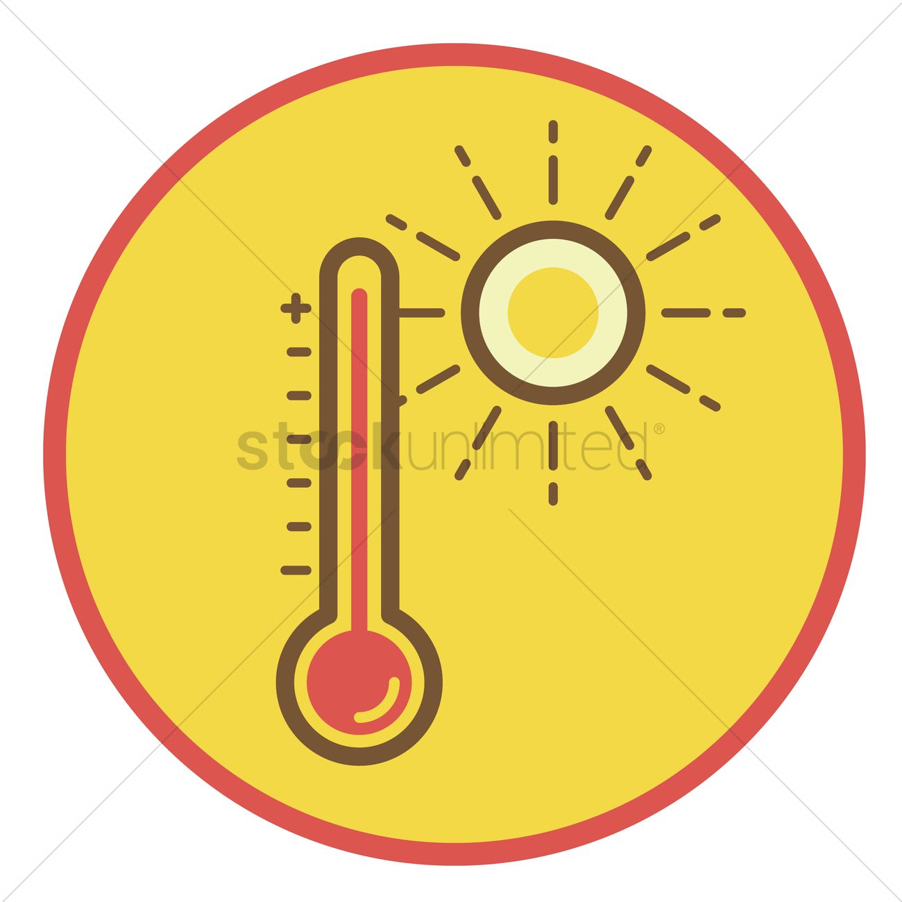 1300x1300 Hot Temperature Vector Image