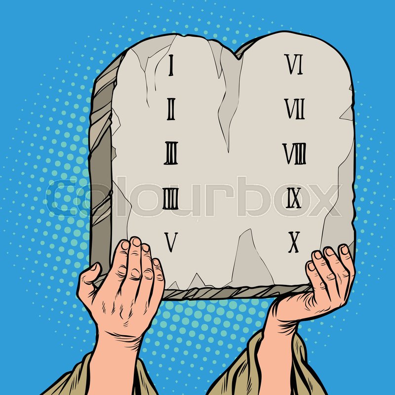 800x800 Tables Of The Covenant Ten Stock Vector Colourbox