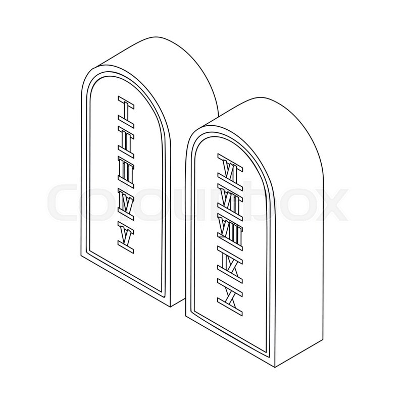 800x800 Ten Commandments Icon In Isometric Stock Vector Colourbox